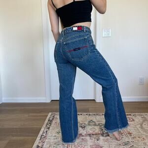 Vintage Tommy Hilfiger Mini Flare Blue Denim Jeans